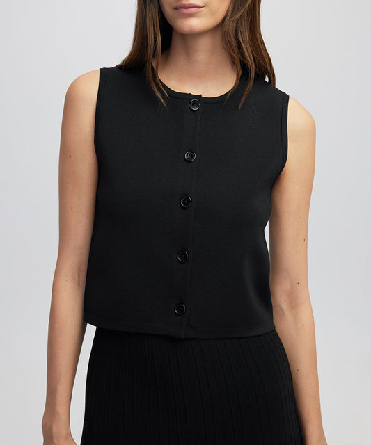 Pleated Knit Midi Dress