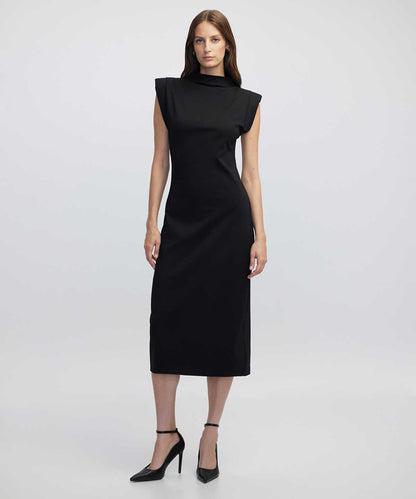 Dress with Shoulder Pads