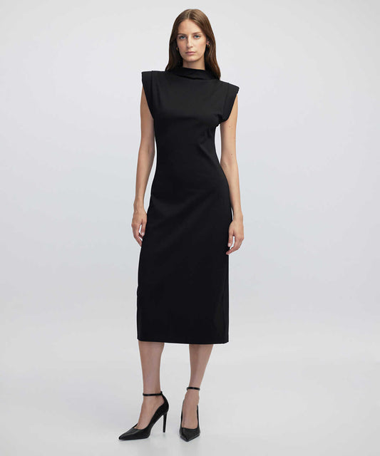 Dress with Shoulder Pads