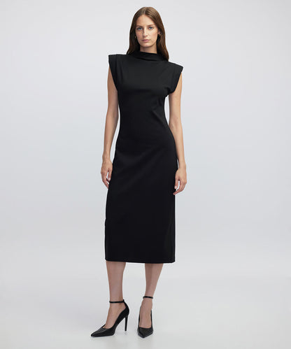 Dress with Shoulder Pads