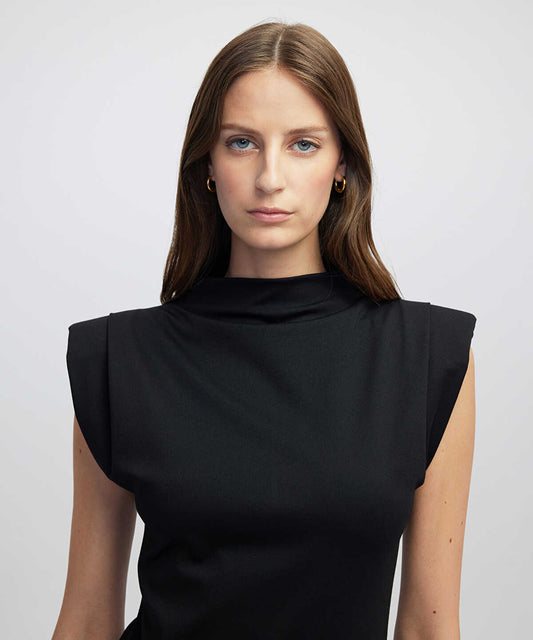 Dress with Shoulder Pads