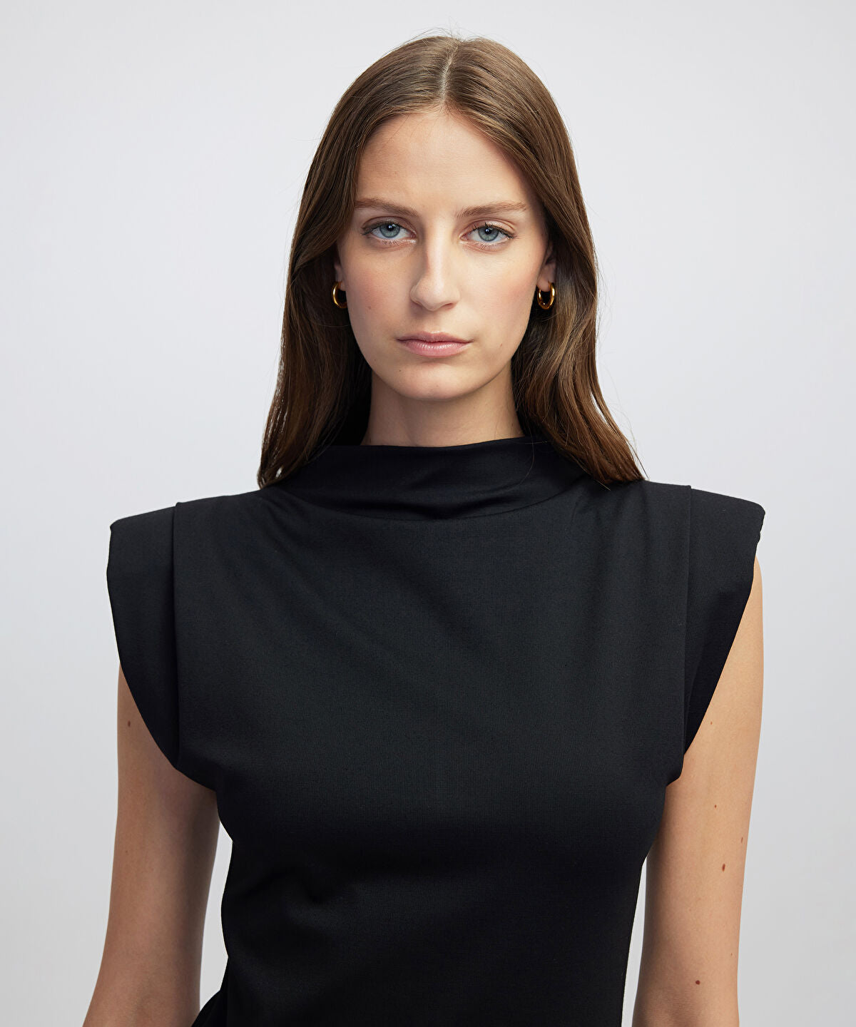 Dress with Shoulder Pads