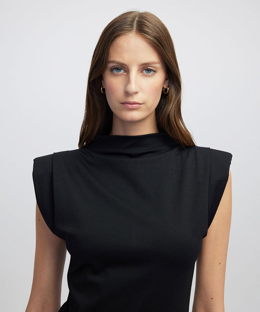 Dress with Shoulder Pads