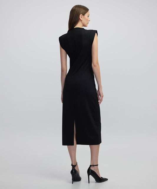 Dress with Shoulder Pads