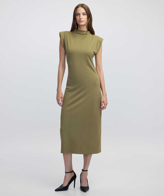 Dress with Shoulder Pads