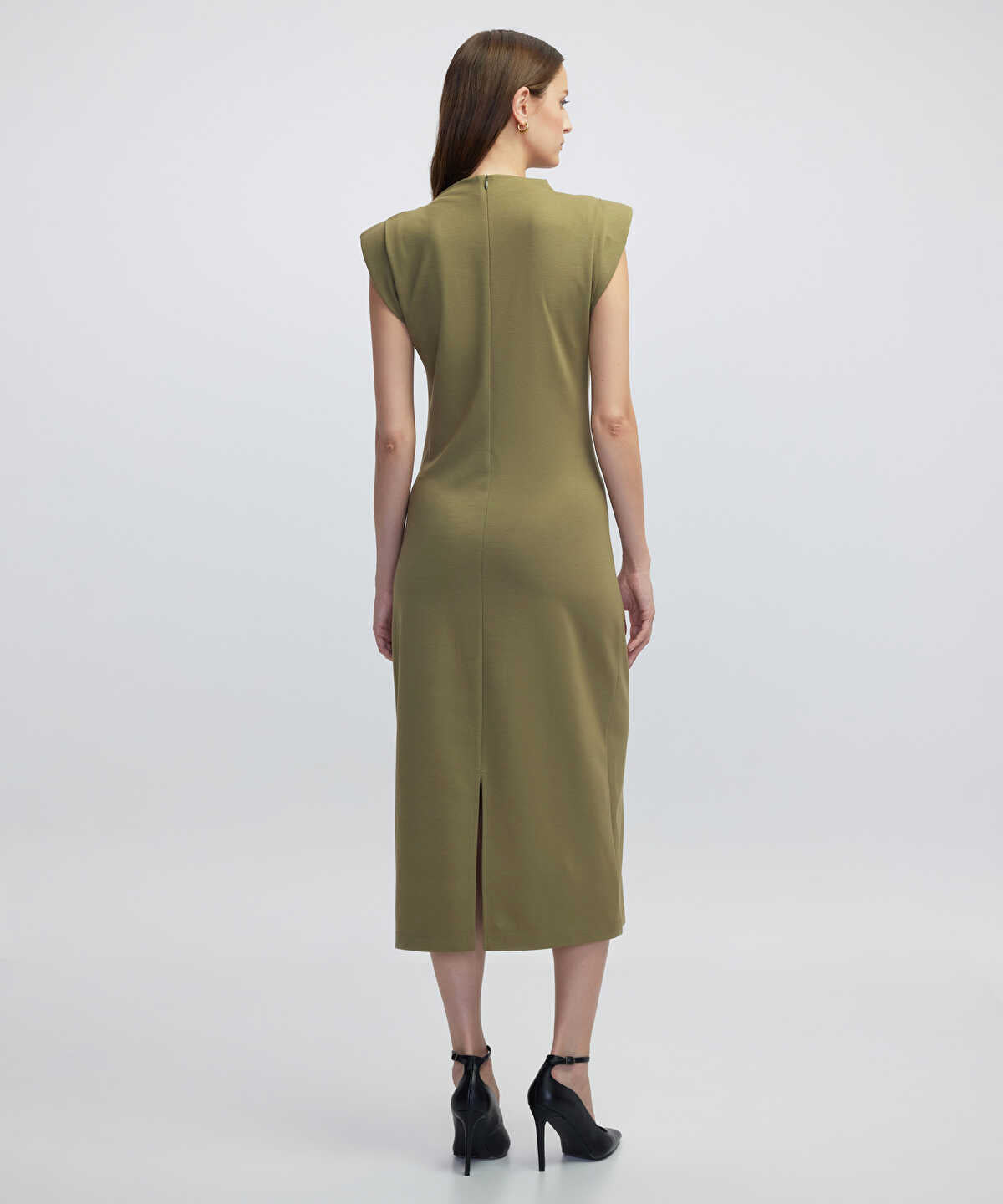 Dress with Shoulder Pads