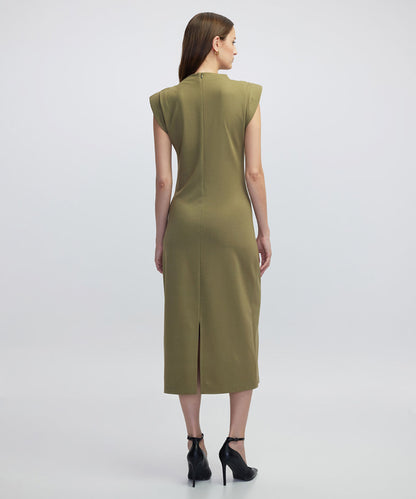 Dress with Shoulder Pads