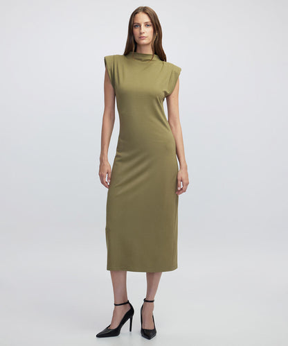 Dress with Shoulder Pads