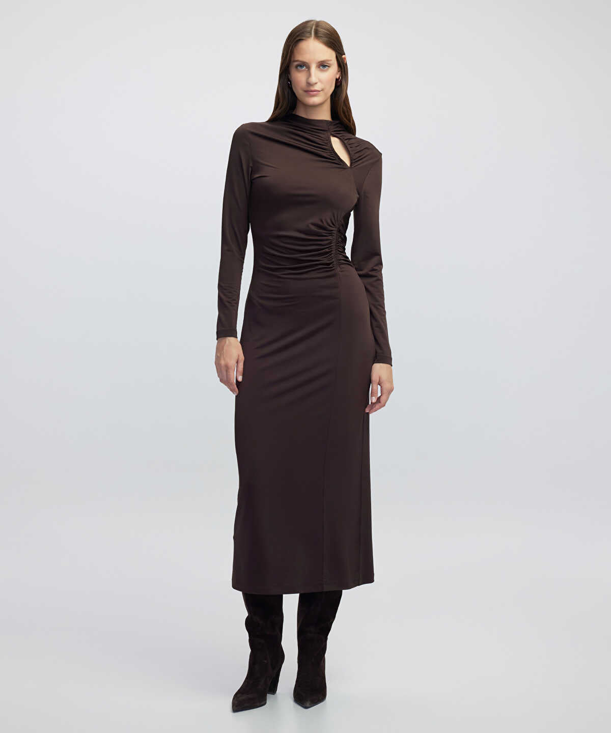 Zoomed Draped Cutout Dress