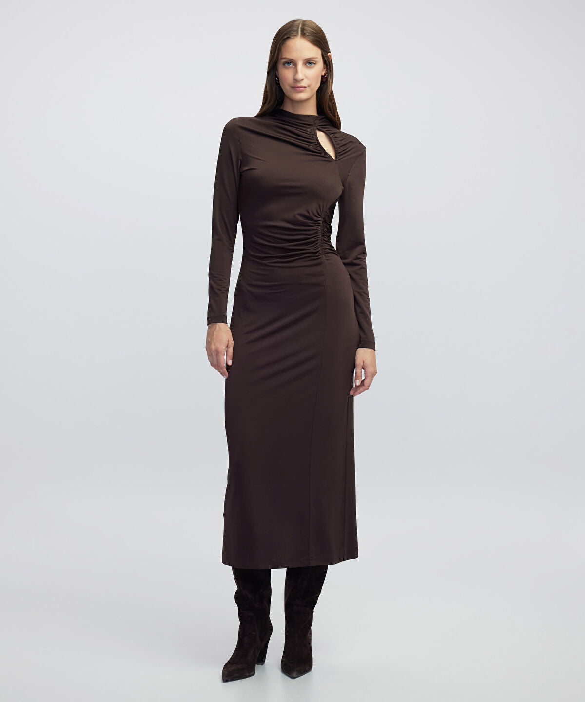 Zoomed Draped Cutout Dress