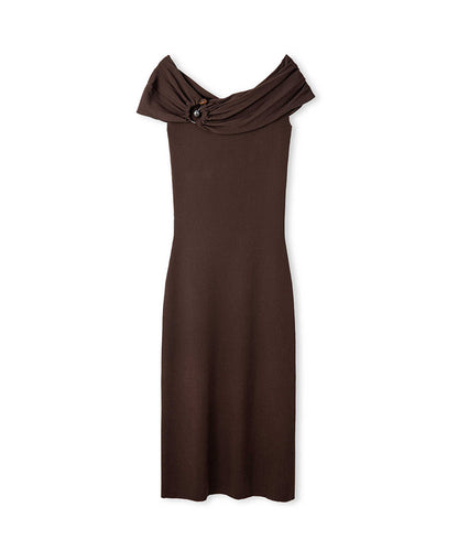 Off-the-Shoulder Knit Dress