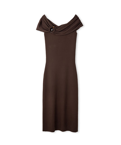 Off-the-Shoulder Knit Dress