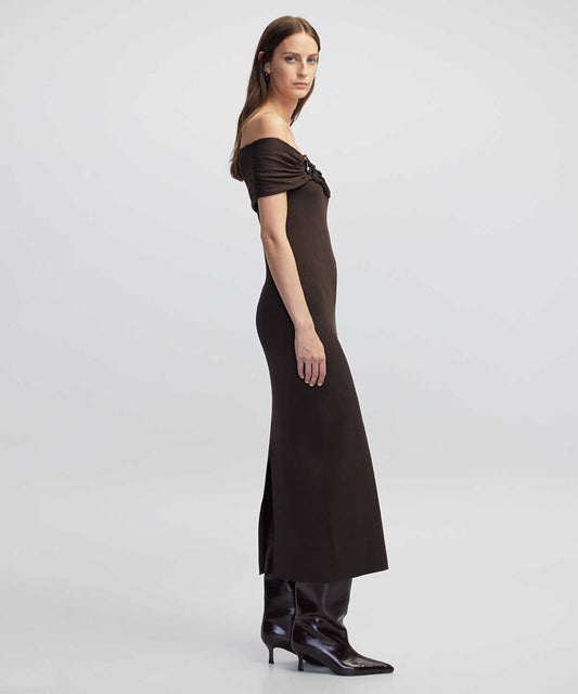 Off-the-Shoulder Knit Dress