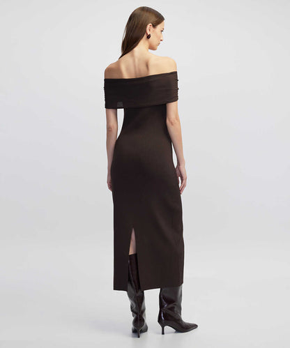 Off-the-Shoulder Knit Dress