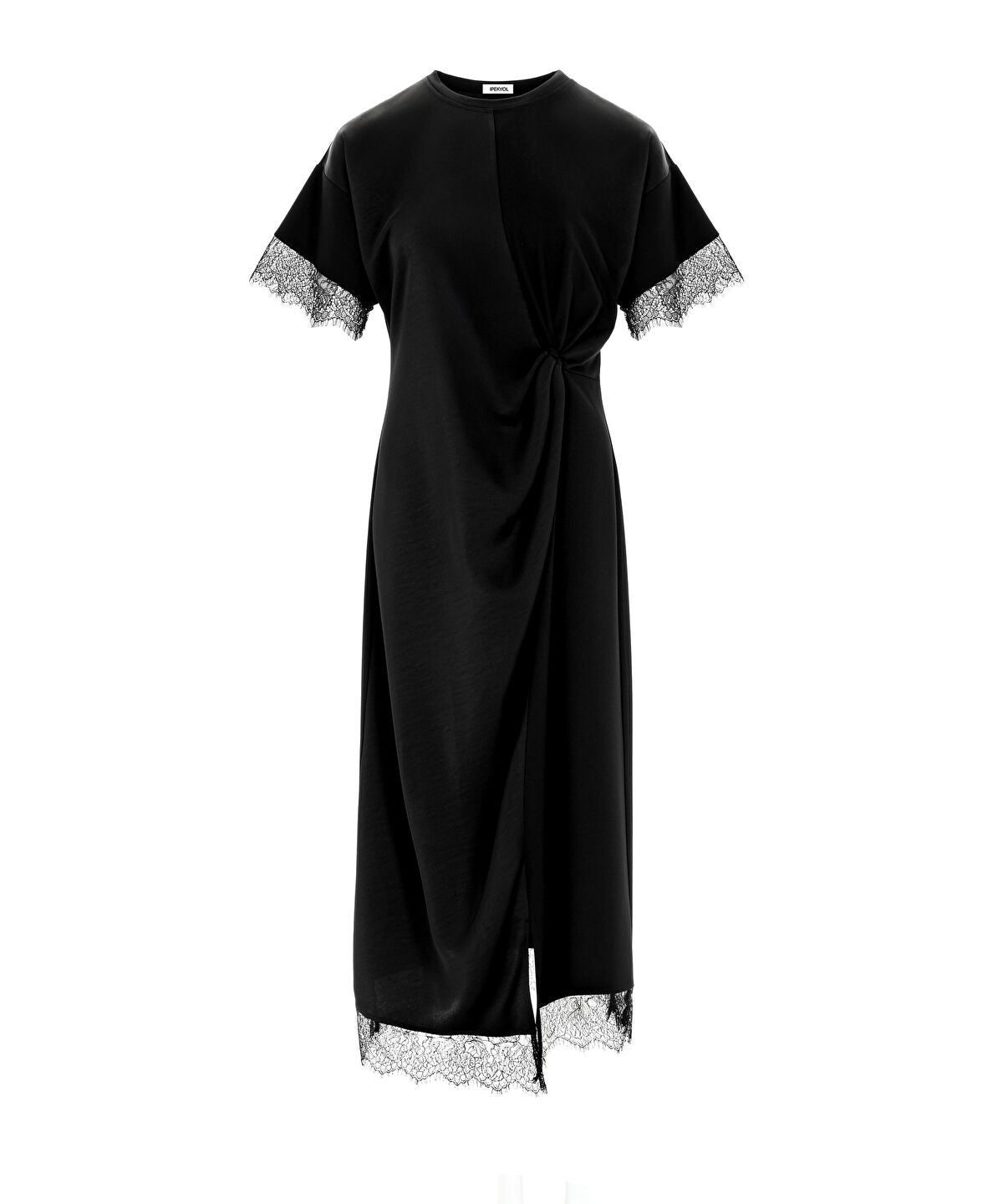 Zoomed Lace-Trimmed Dress