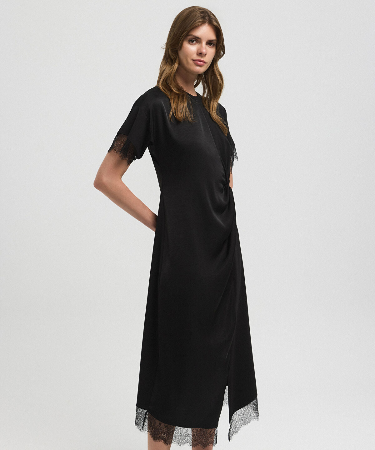 Lace-Trimmed Dress