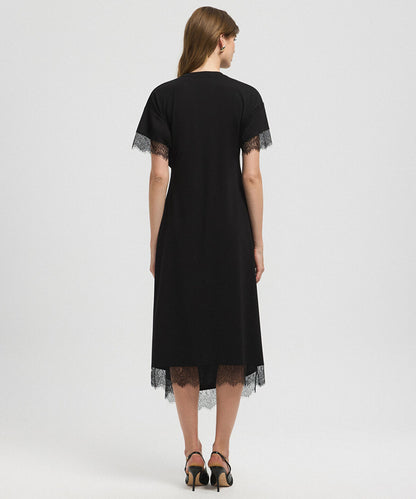 Lace-Trimmed Dress