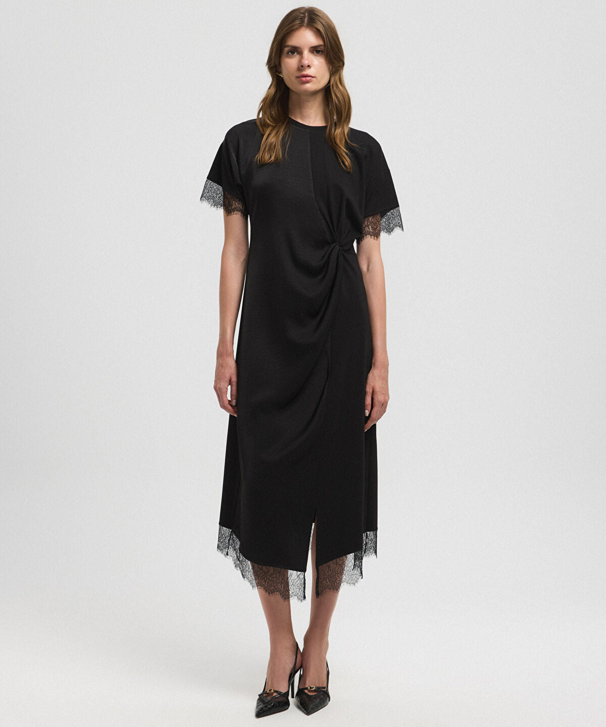 Lace-Trimmed Dress