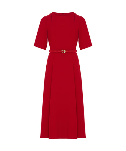 Belted Cutout Dress