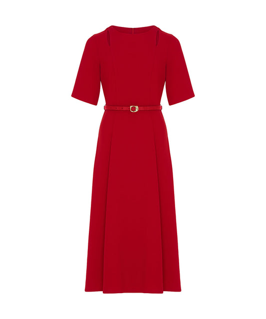 Belted Cutout Dress