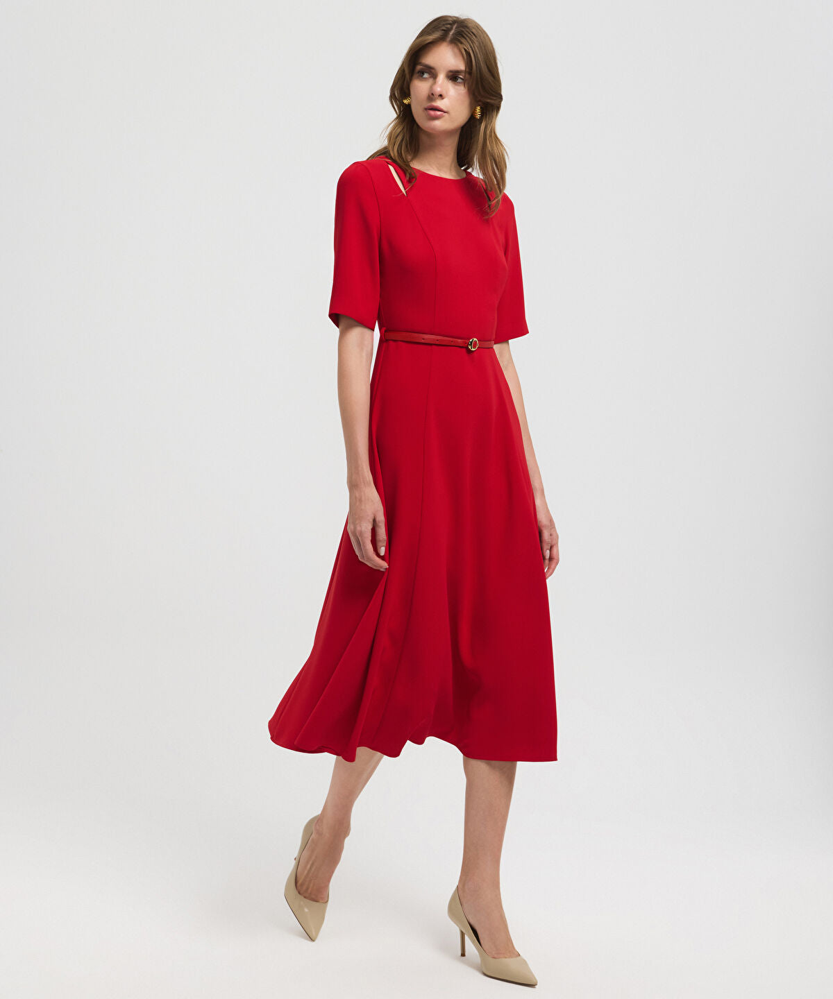 Belted Cutout Dress