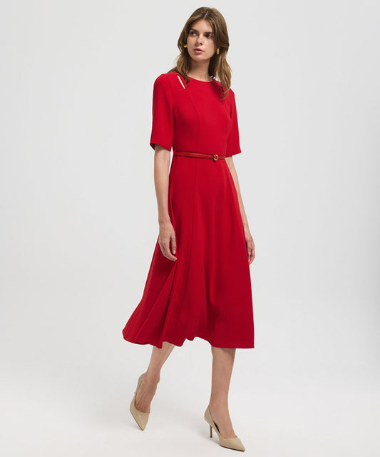 Belted Cutout Dress