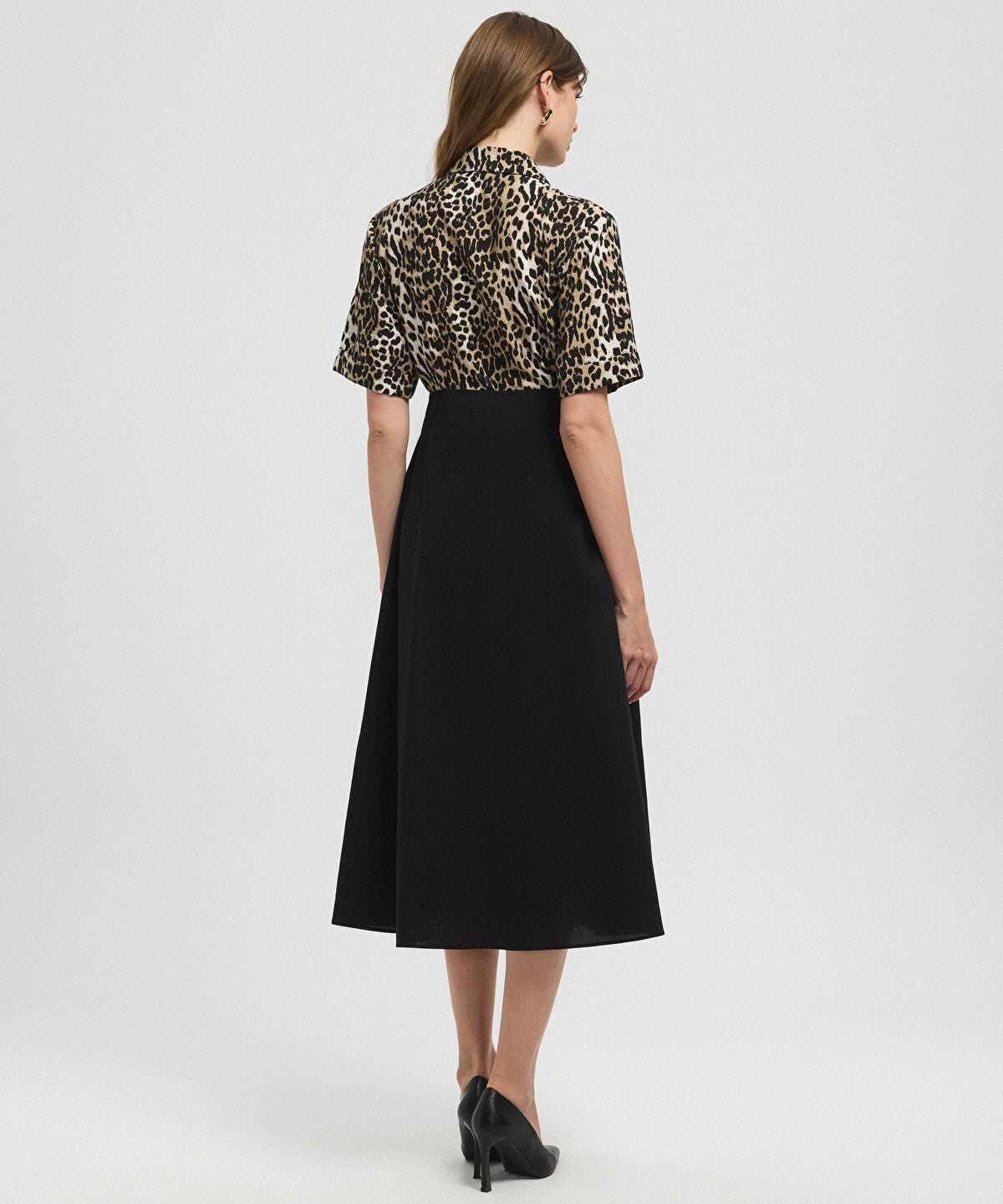 Zoomed Animal Print Color-Block Dress