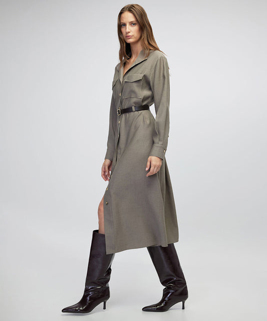 Belted Shirt Dress