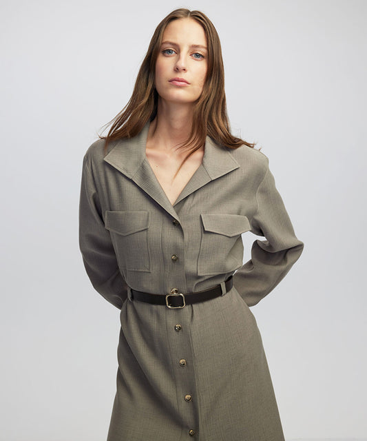 Belted Shirt Dress