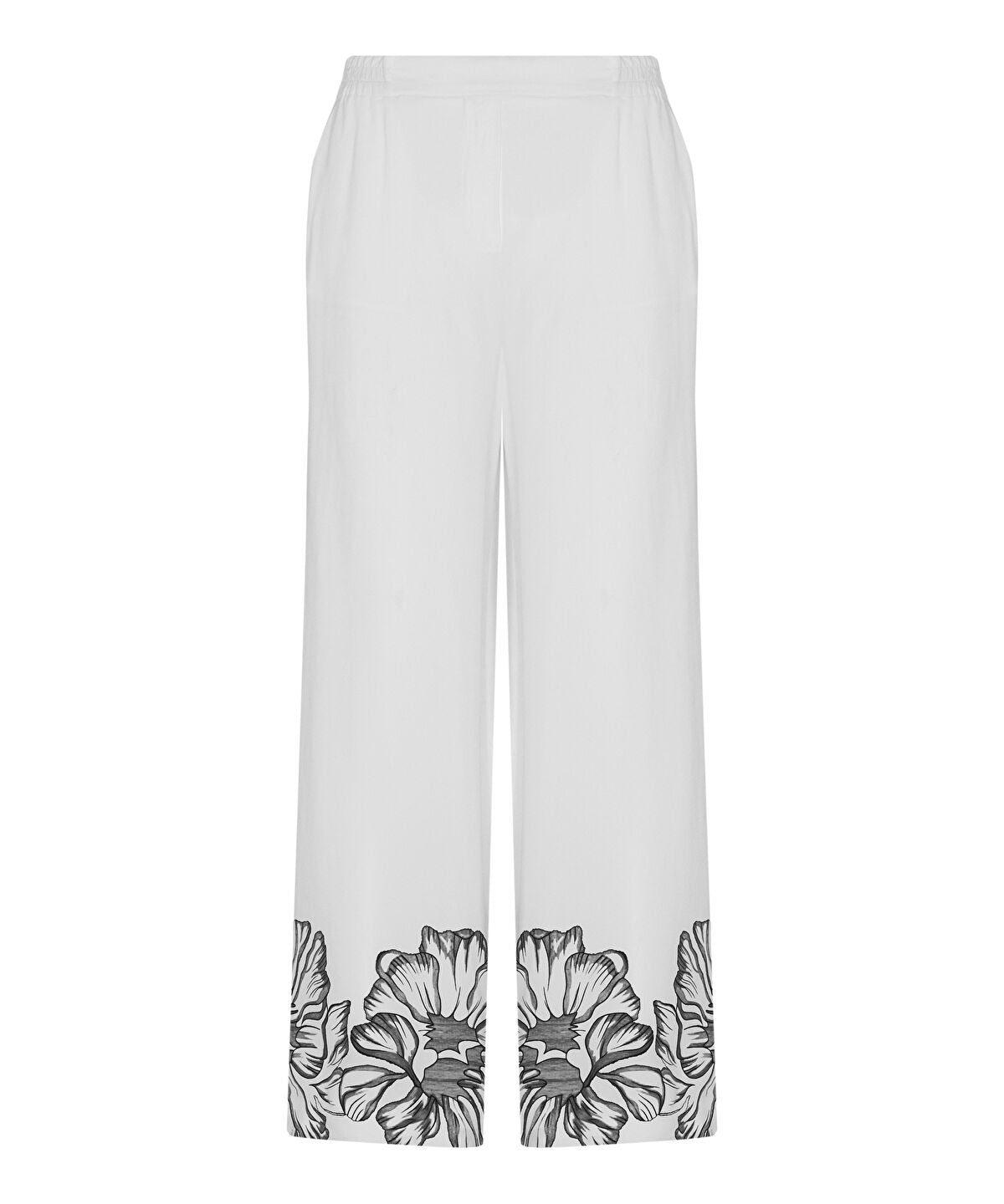 Zoomed Floral Print Trousers