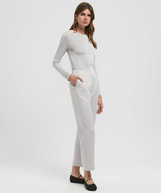 High-Waist Carrot Fit Trousers