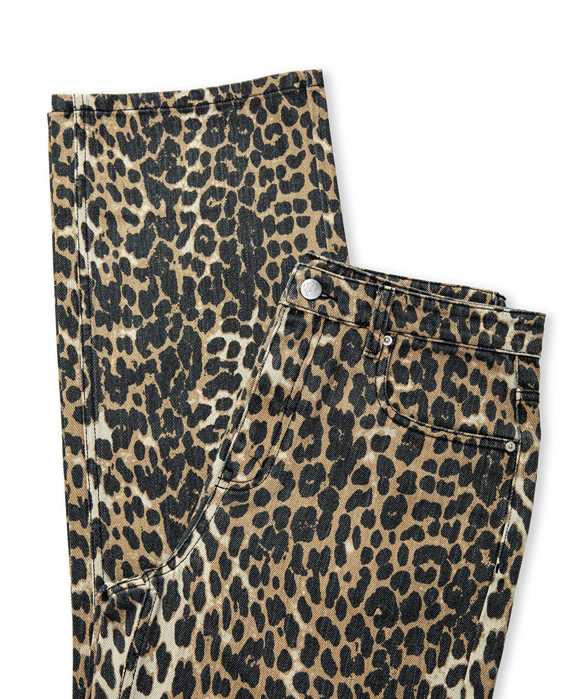 Zoomed Leopard Print Trousers