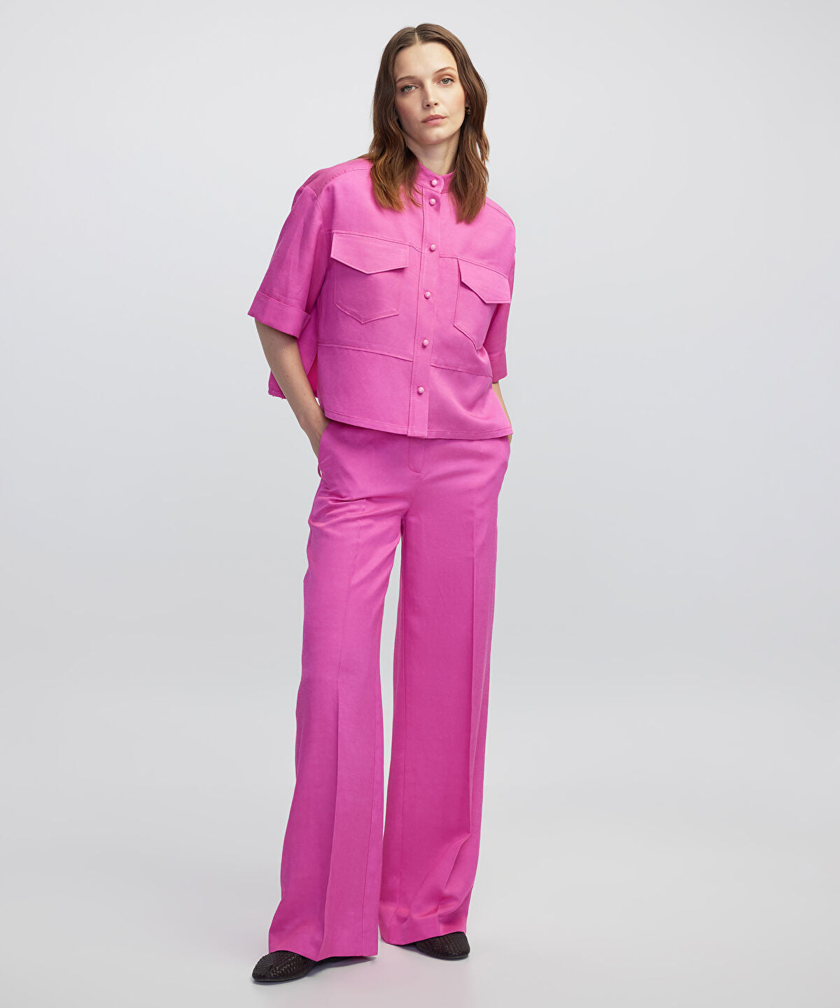 Zoomed Wide-Leg Trousers