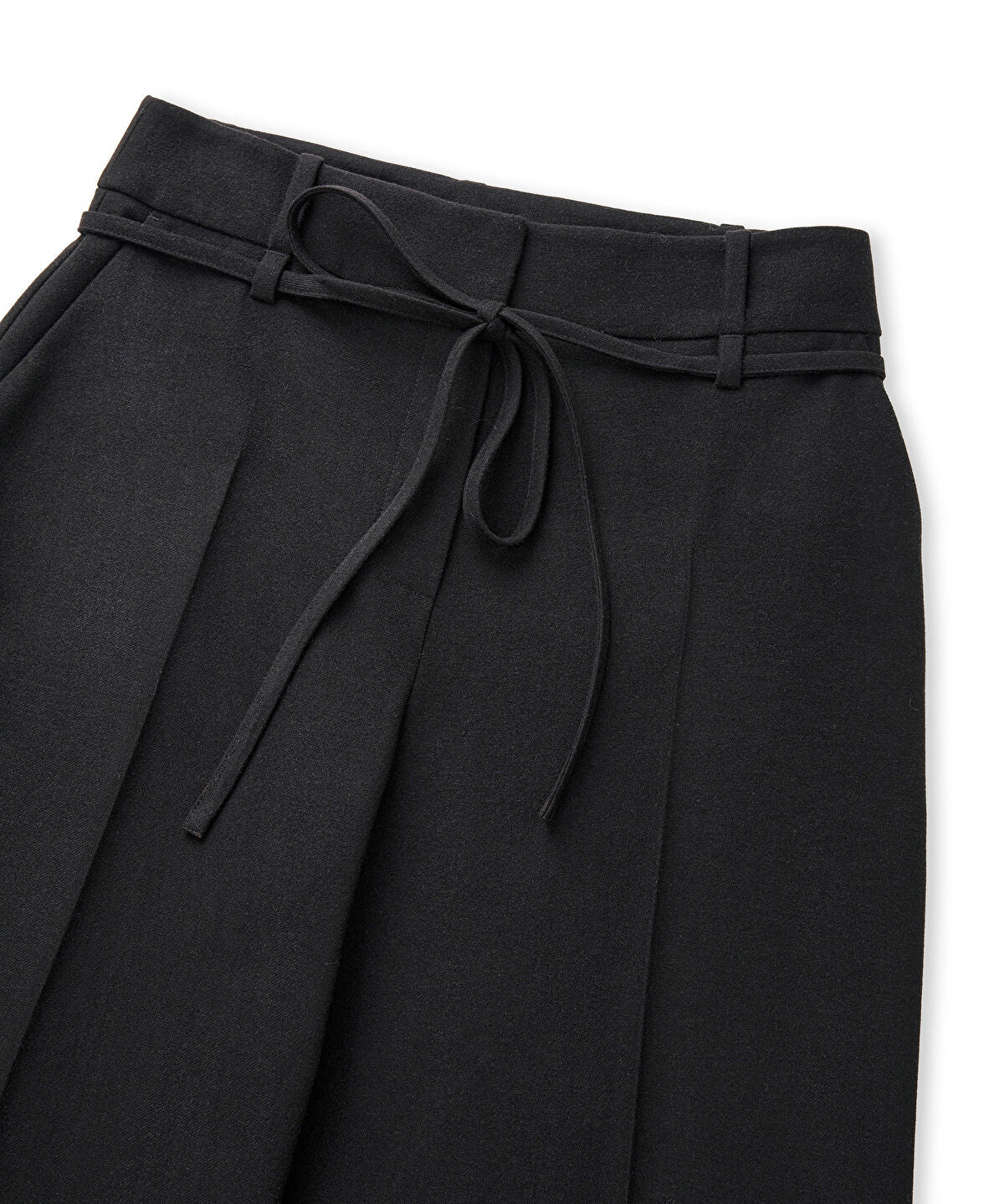 Tie Waist Wide Leg Fit Trousers 