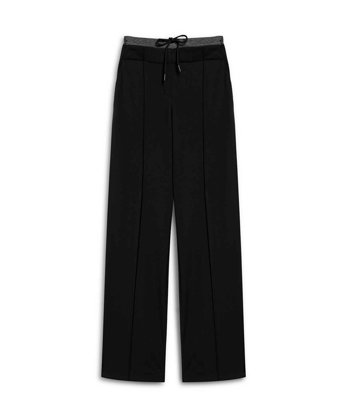 Zoomed Color-Block Contrast Waist Trousers
