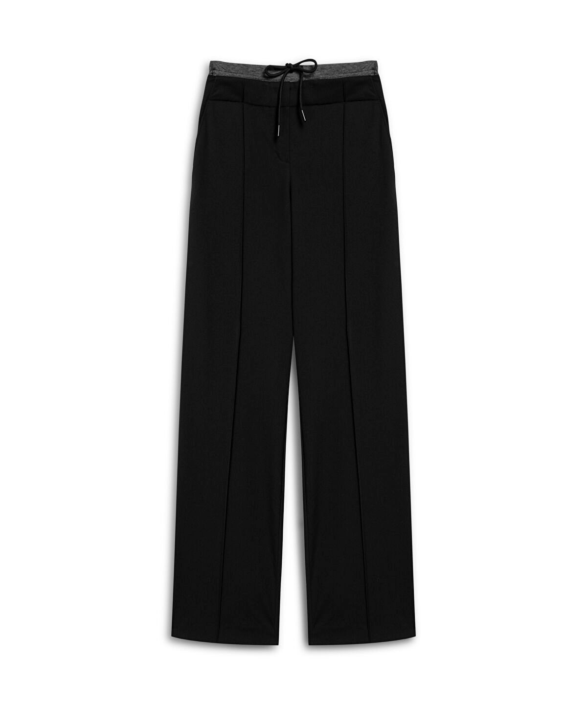 Zoomed Color-Block Contrast Waist Trousers