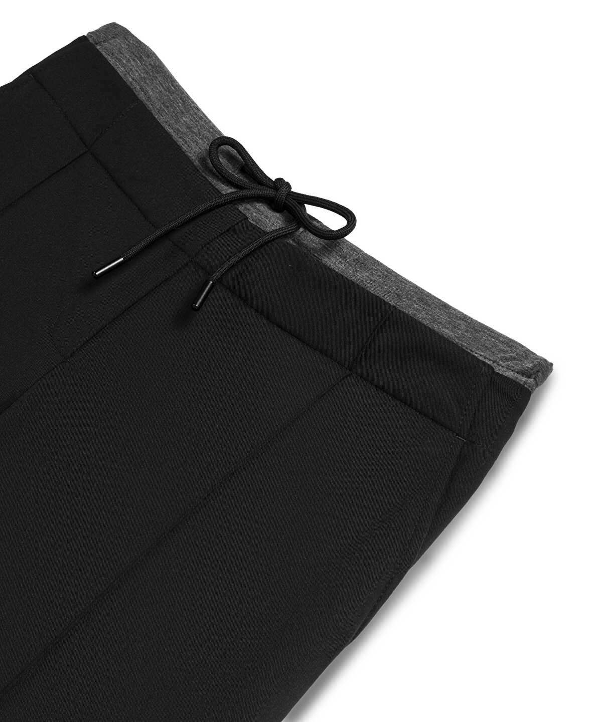 Zoomed Color-Block Contrast Waist Trousers