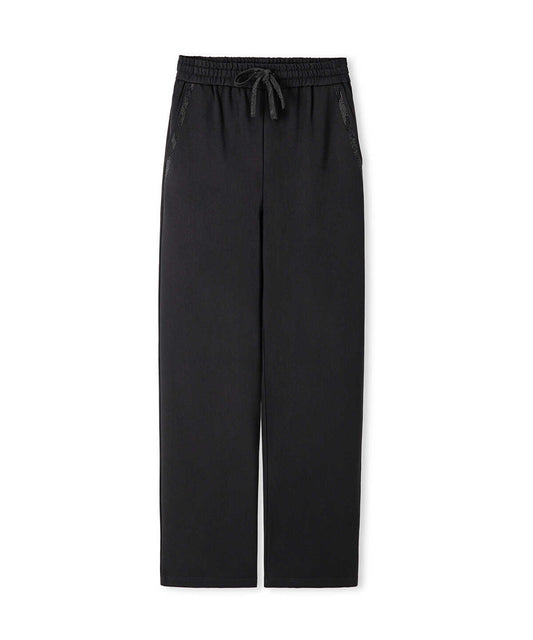 Embellished Wide-Leg Trousers