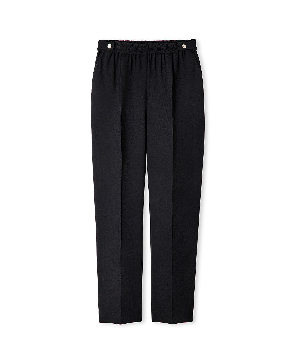 Zoomed Elastic Waist Carrot Trousers
