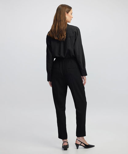 Elastic Waist Carrot Trousers