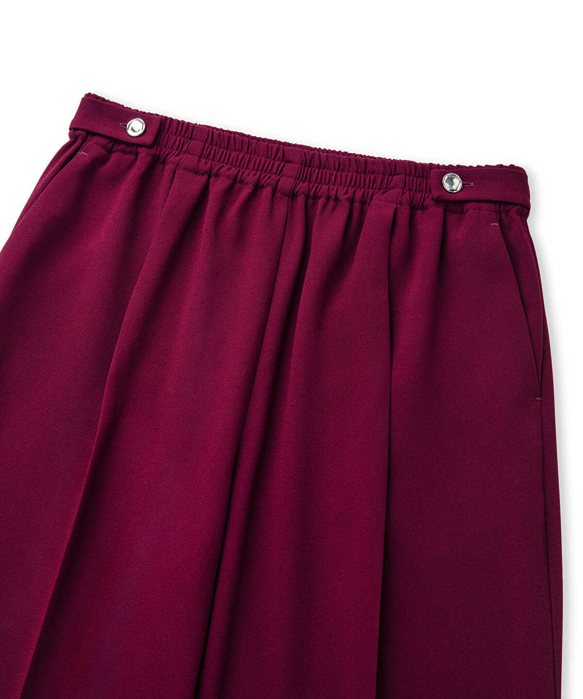 Zoomed Elastic Waist Carrot Trousers