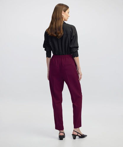 Elastic Waist Carrot Trousers