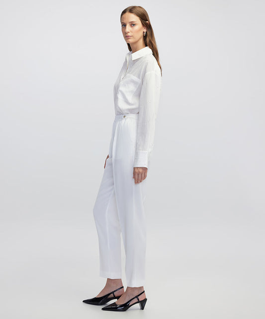 Elastic Waist Carrot Trousers