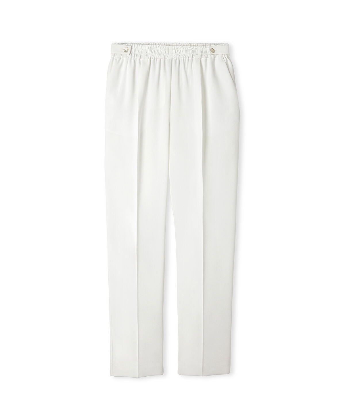 Zoomed Elastic Waist Carrot Trousers