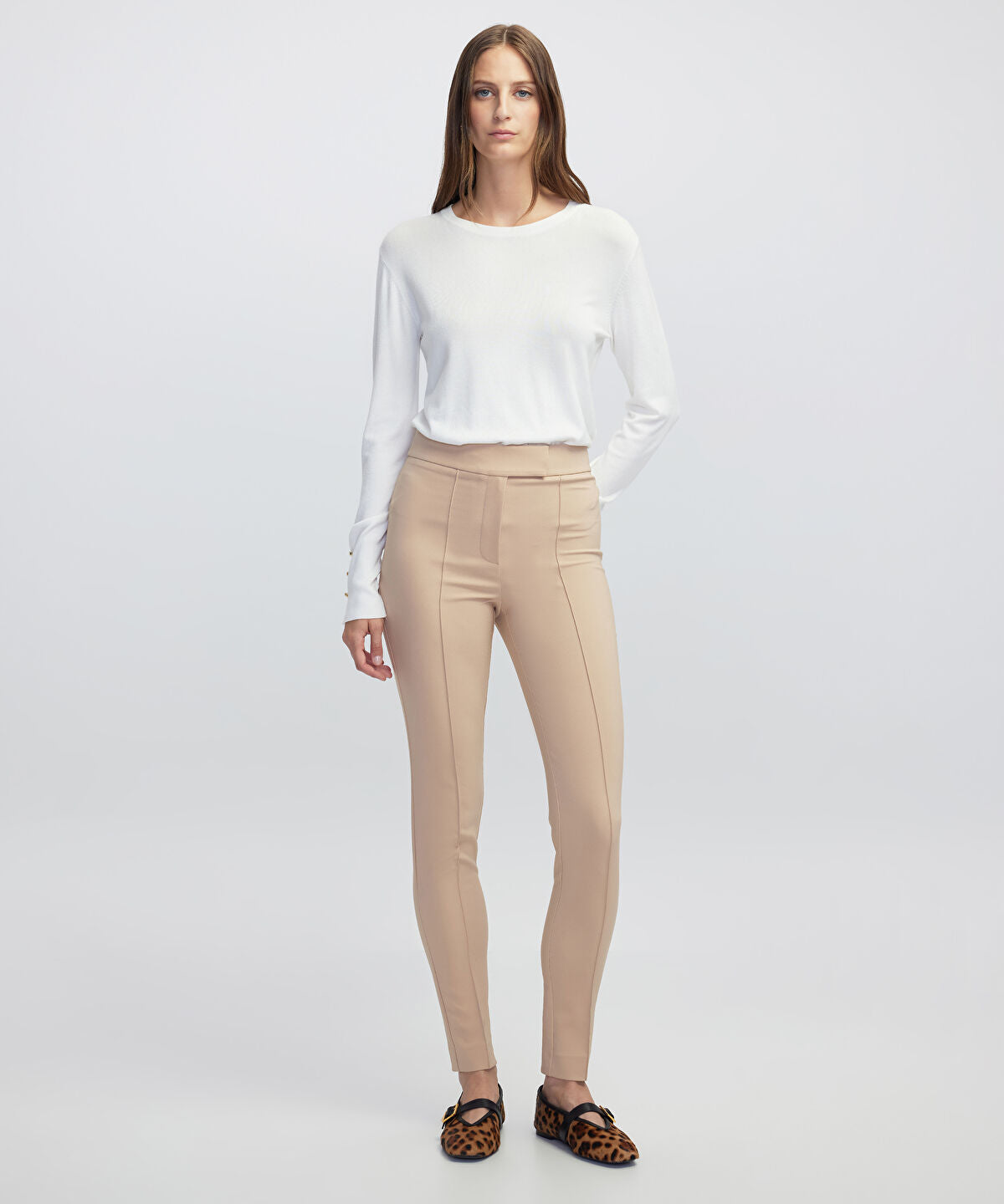 Zoomed High-Rise Skinny Trousers