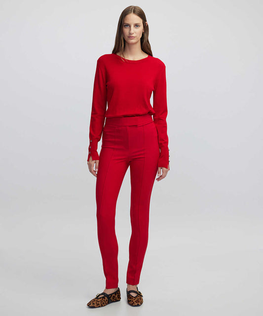 High-Rise Skinny Trousers