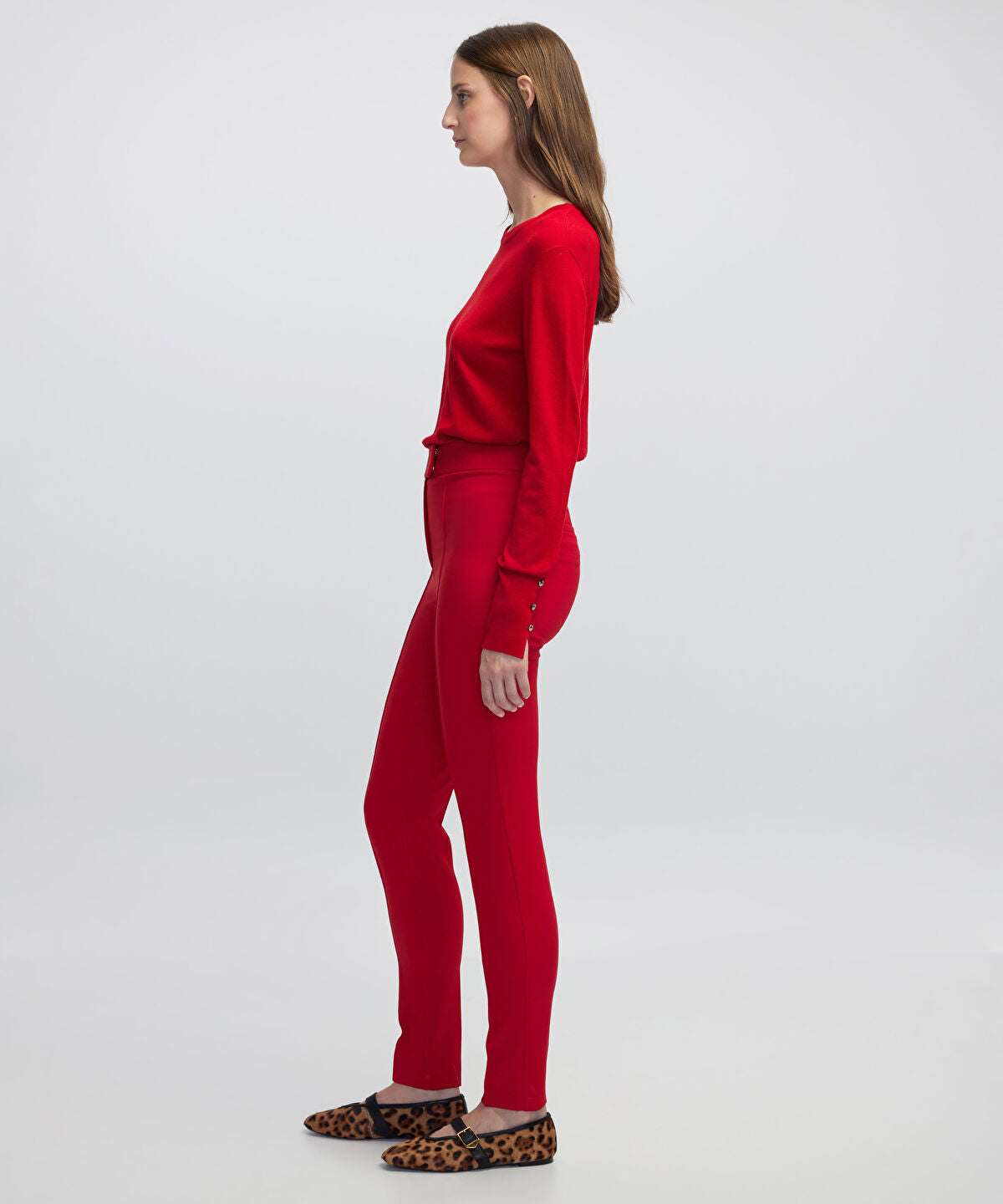 Zoomed High-Rise Skinny Trousers