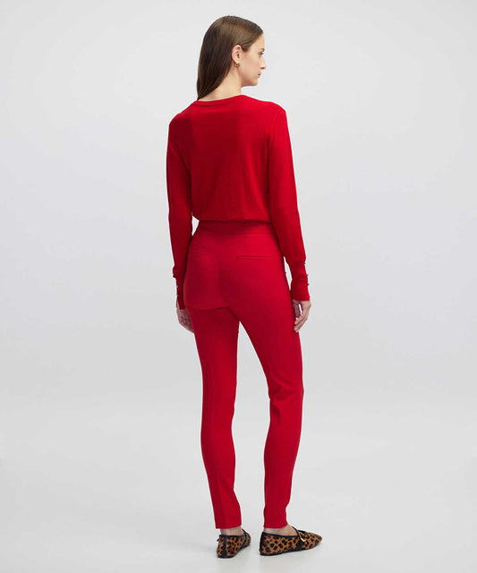 High-Rise Skinny Trousers