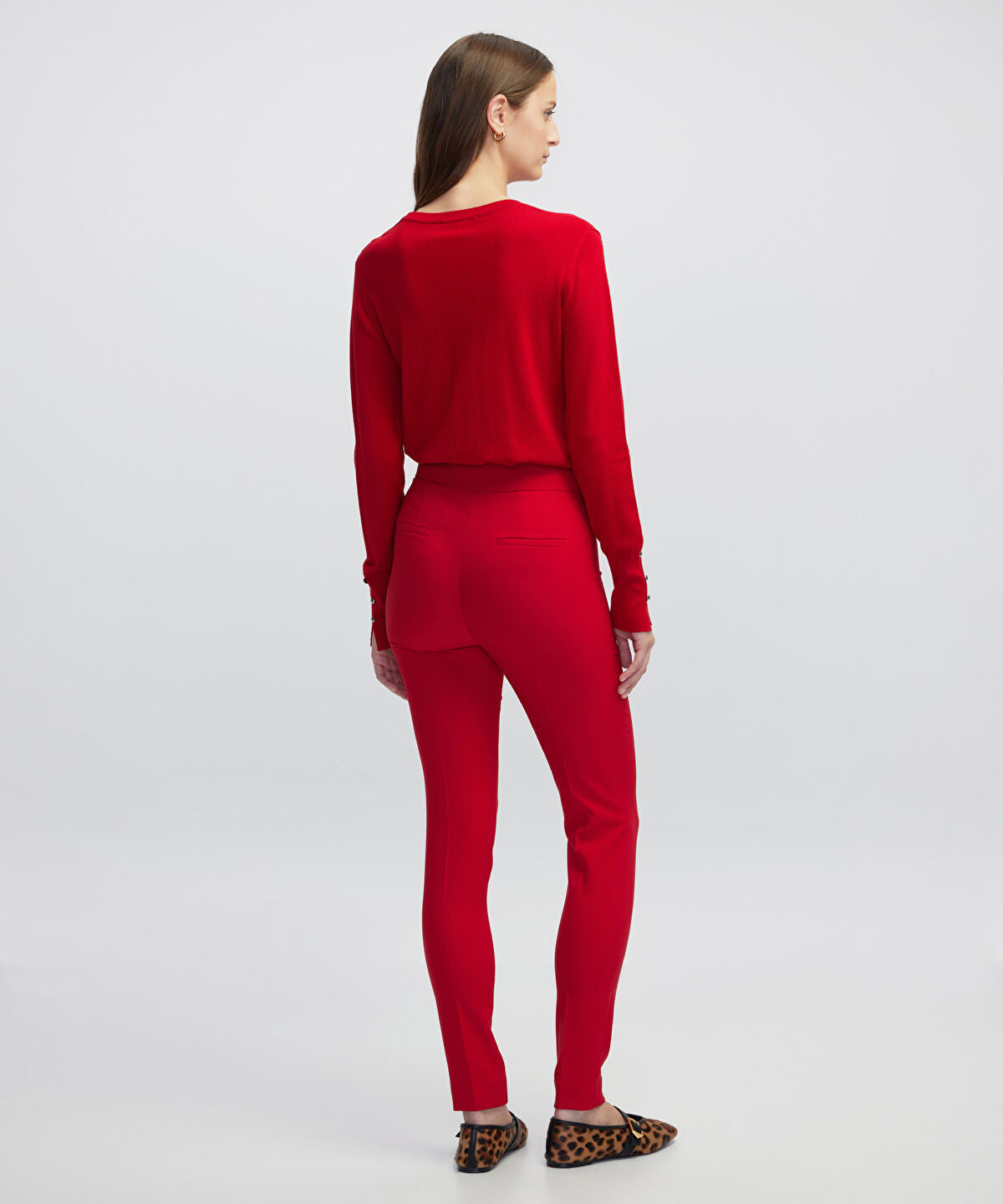 High-Rise Skinny Trousers