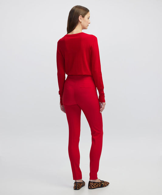 High-Rise Skinny Trousers